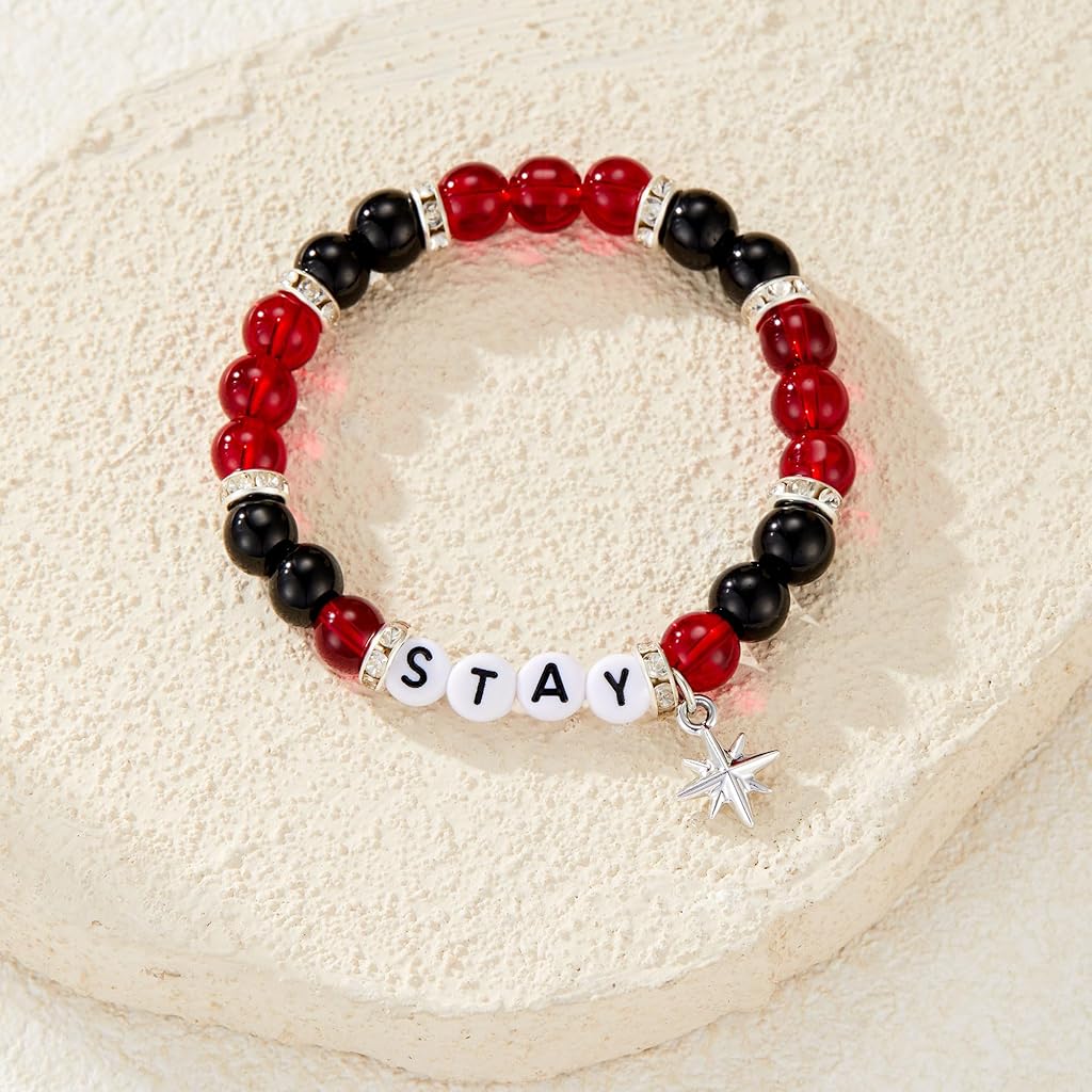 SANNIDHI® Bracelet for Women Girls Stray Kids Stay Glitter SKZ KPOP Fans Gift Items for Women Girl SANNIDHI® Bracelet for Women Girls Stray Kids Stay Glitter SKZ KPOP Fans Gift Items for Women Girl